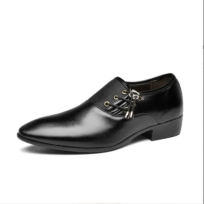Shoes Men Leather Shoes Business Dress Shoes All-Match Casual Shock-Absorbing Footwear Wear-Resistant Plus Size Chaussure Homme