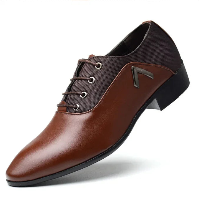 Shoes Men Leather Shoes Business Dress Shoes All-Match Casual Shock-Absorbing Footwear Wear-Resistant Plus Size Chaussure Homme