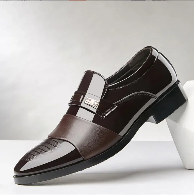 Shoes Men Leather Shoes Business Dress Shoes All-Match Casual Shock-Absorbing Footwear Wear-Resistant Plus Size Chaussure Homme