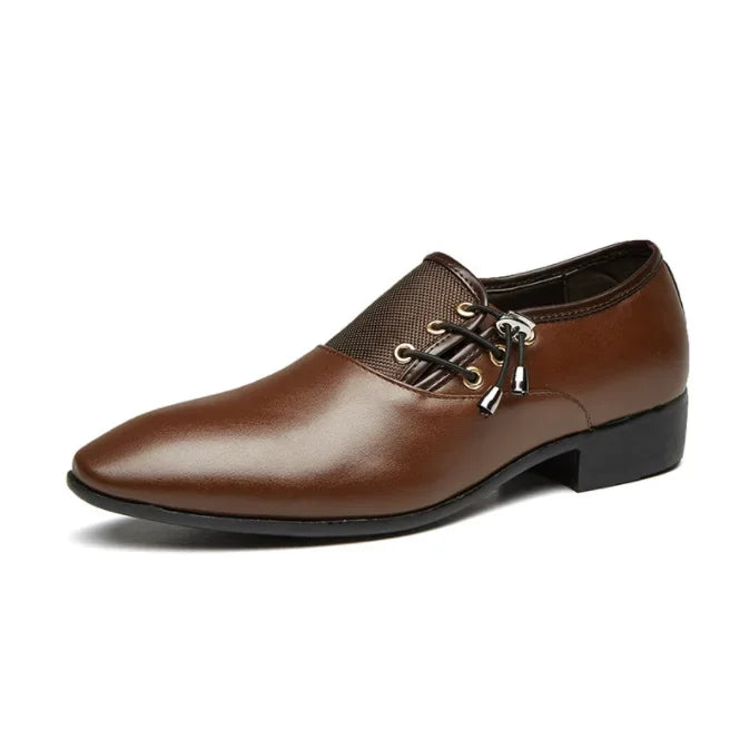 Shoes Men Leather Shoes Business Dress Shoes All-Match Casual Shock-Absorbing Footwear Wear-Resistant Plus Size Chaussure Homme