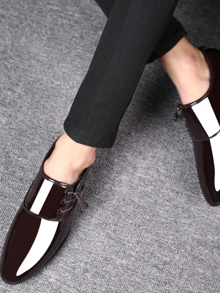 Shoes Men Leather Shoes Business Dress Shoes All-Match Casual Shock-Absorbing Footwear Wear-Resistant Plus Size Chaussure Homme