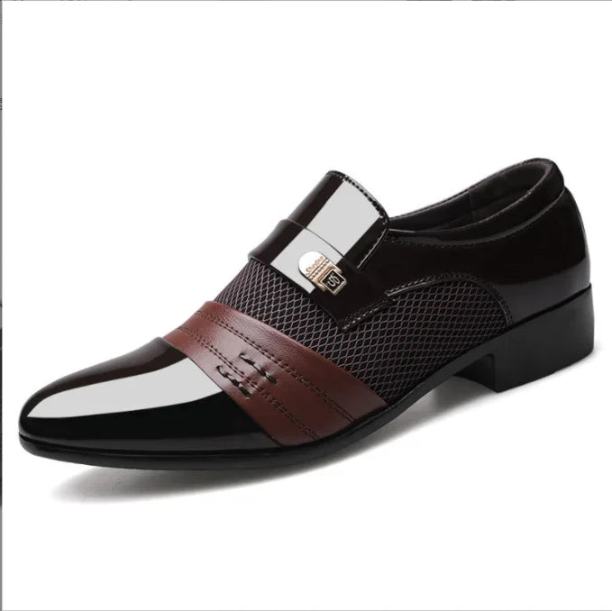 Shoes Men Leather Shoes Business Dress Shoes All-Match Casual Shock-Absorbing Footwear Wear-Resistant Plus Size Chaussure Homme