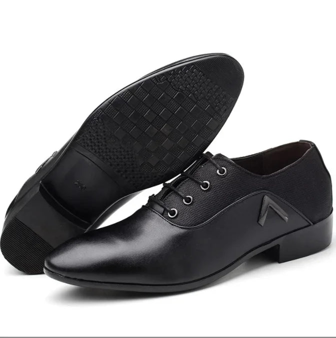 Shoes Men Leather Shoes Business Dress Shoes All-Match Casual Shock-Absorbing Footwear Wear-Resistant Plus Size Chaussure Homme